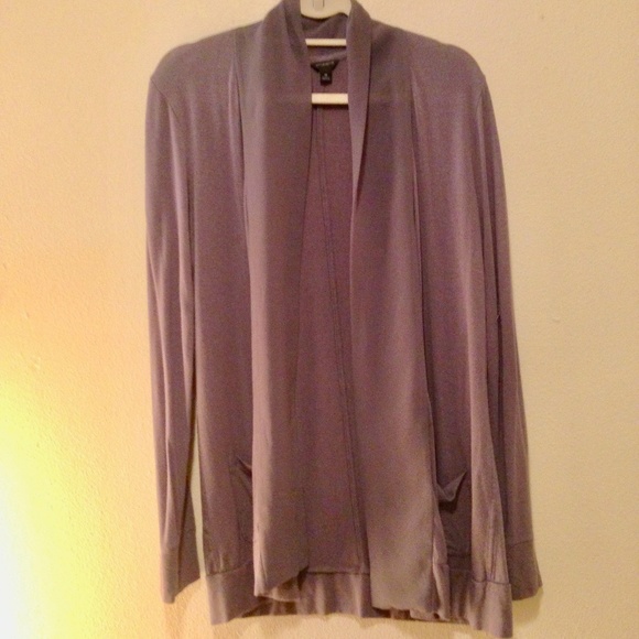 Ann Taylor Long Cardigan in Gray - Picture 1 of 5